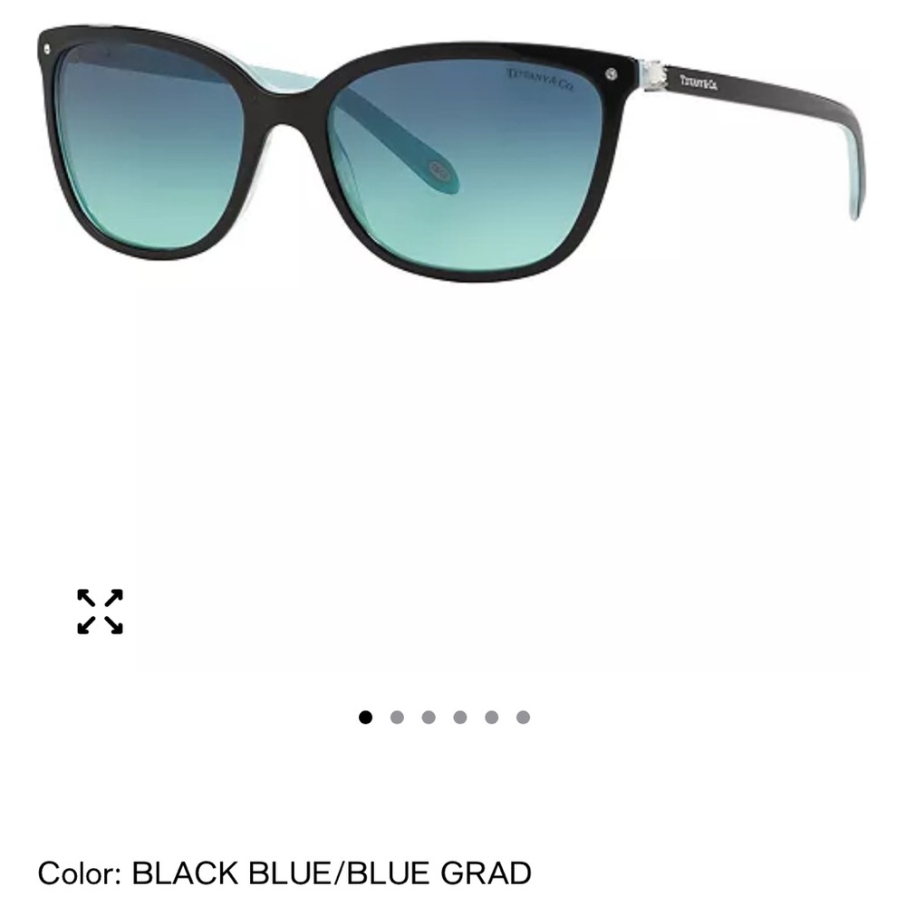 Tiffany & Co. Black and Blue Gradient Sunglasses